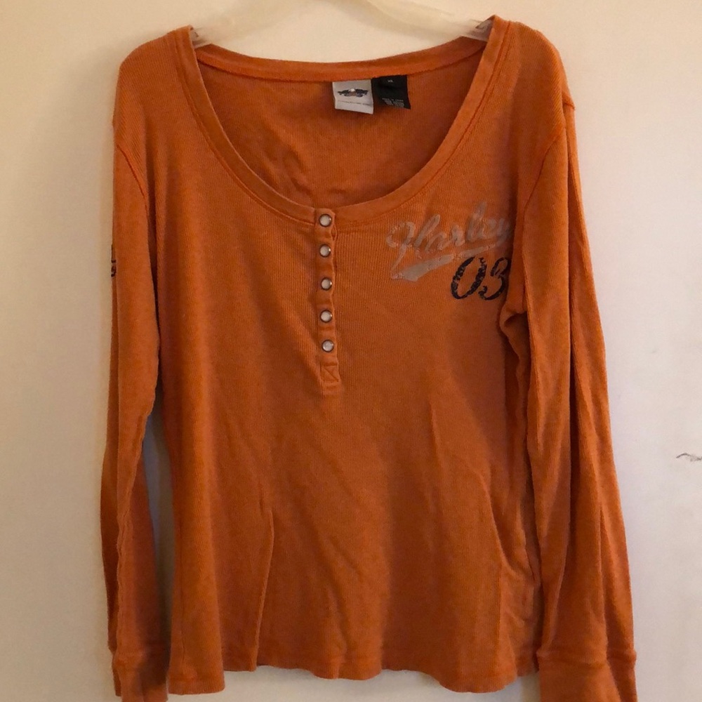 Harley Davidson Button Down Henley